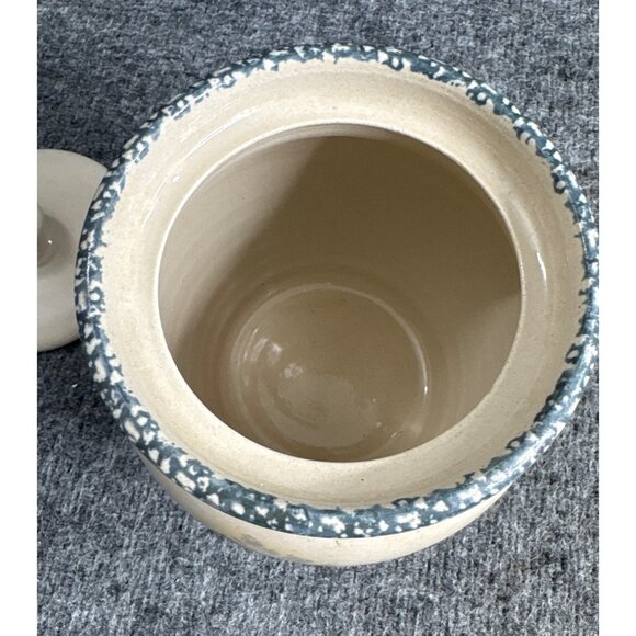 Vintage Handcrafted Rooster Design Stoneware Cookie Jar With Lid - Picture 3 of 7